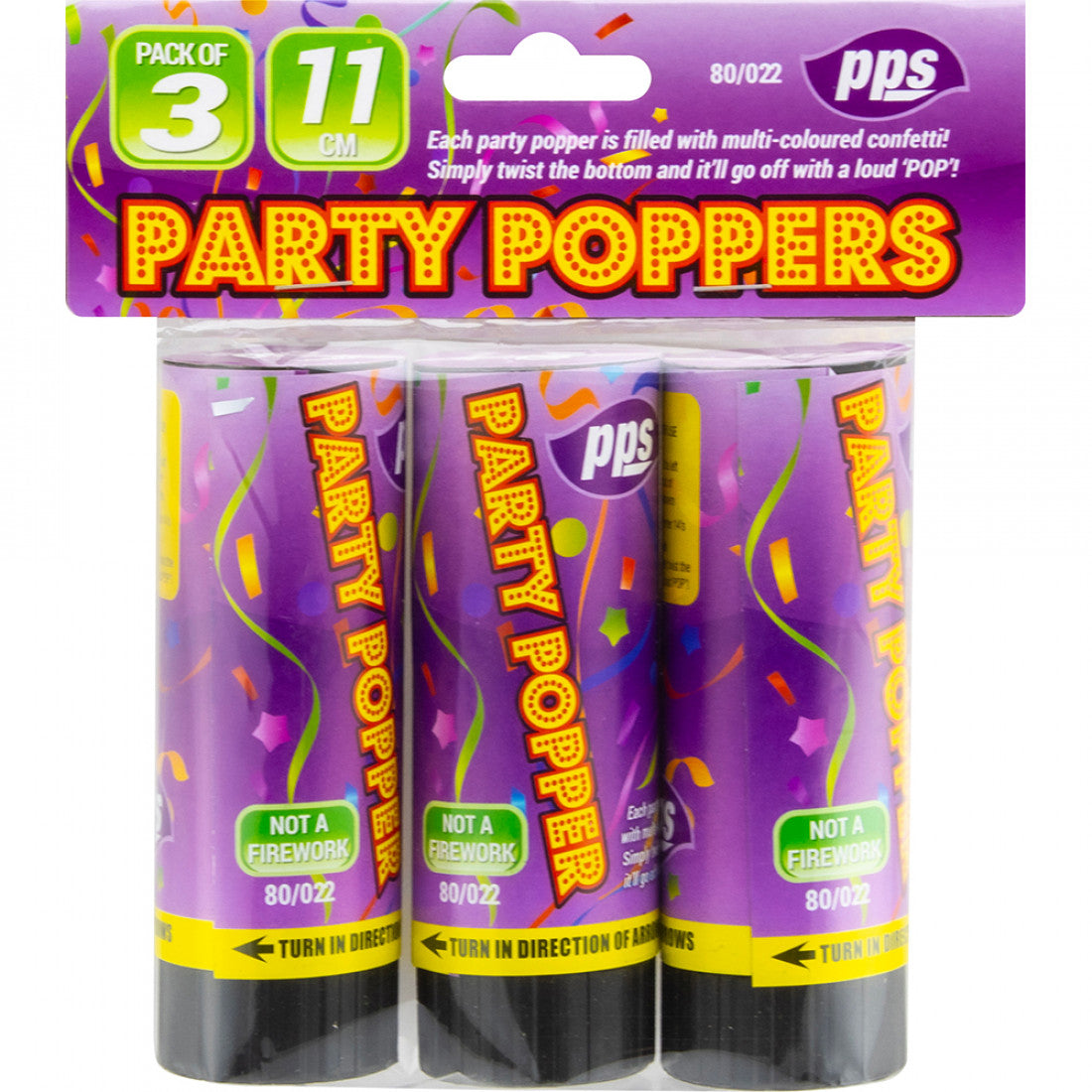 Party Popper 11.5cm 3pcs