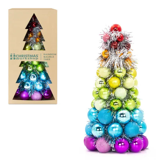 The Christmas Workshop Rainbow Bauble Table Tree Decoration