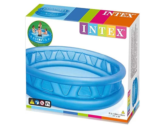 Intex 58431NP Inflatable Swimming Pool with Relief Blue, 188 x 46 cm, 790 Litres