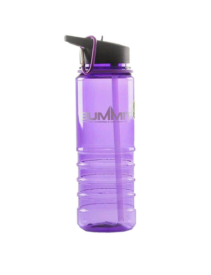 Summit 700ml Water Bottle With Folding Straw & Carabiner