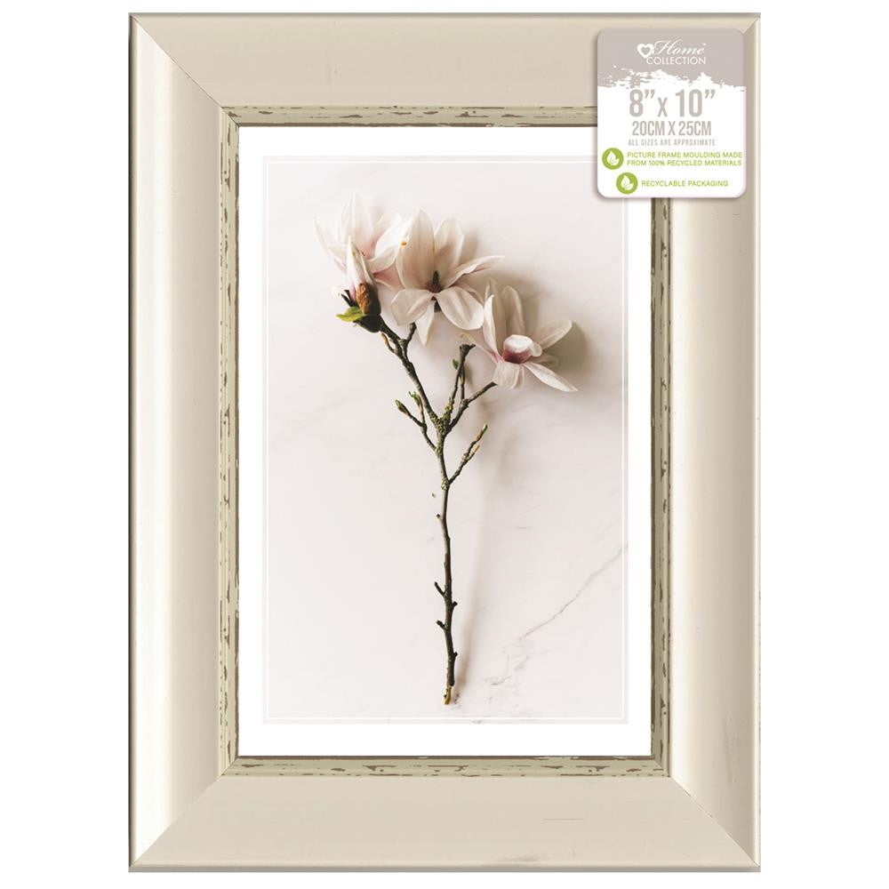 Home Collection Oxford Vintage Glass Frame (Cream) - 8 x 10"