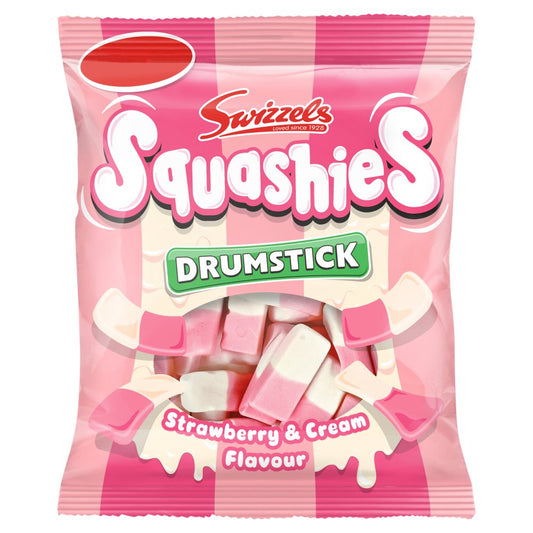 Swizzels Squashies Drumstick Strawberry & Cream Flavour Bag 120g