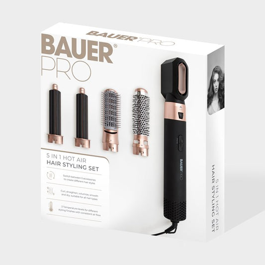Bauer 5 in 1 Hot Air Hair Styling Set Multi-functional Hair Styler - 800-1000W
