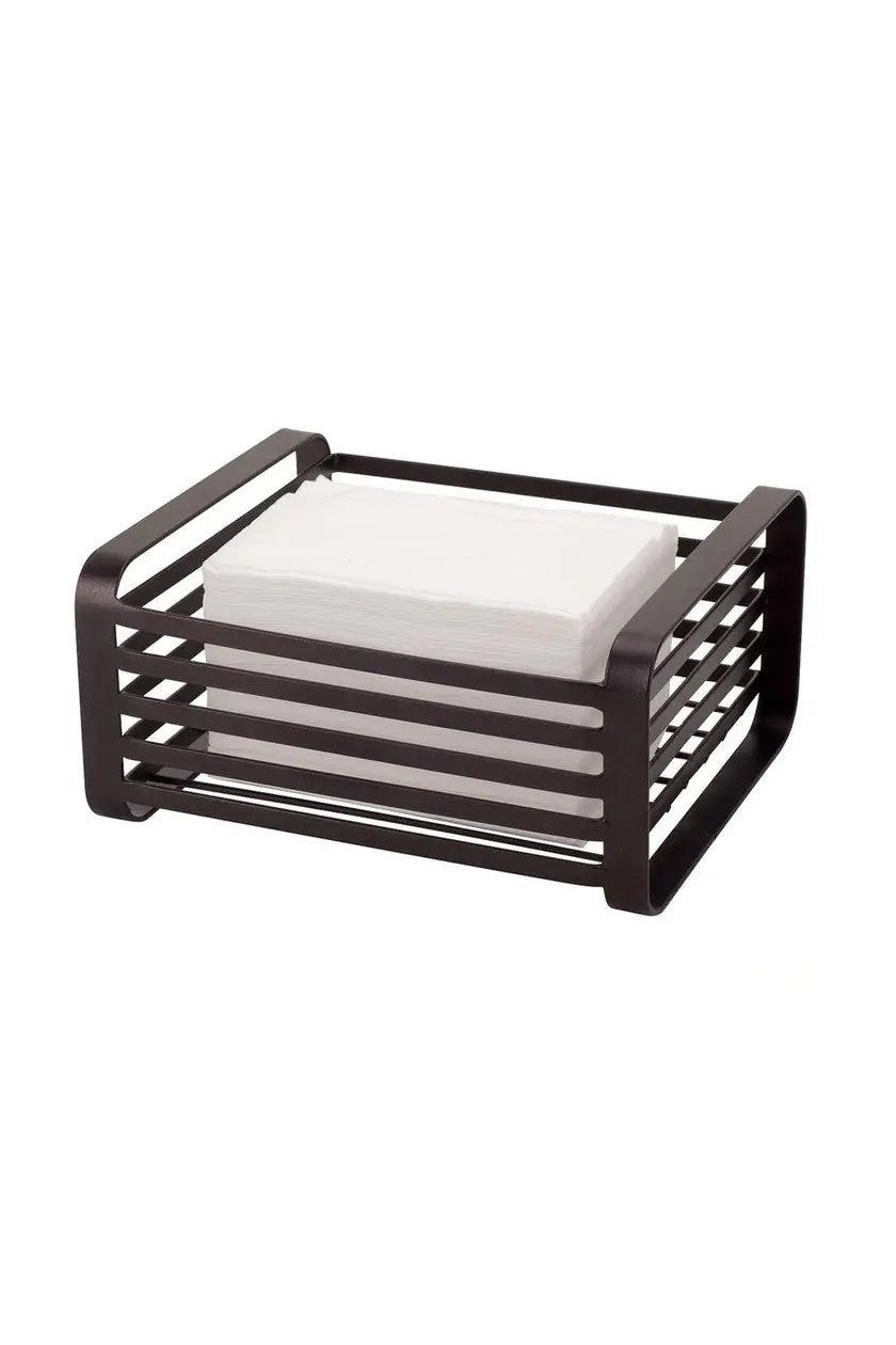 Distributeur de serviettes en métal plat noir Apollo