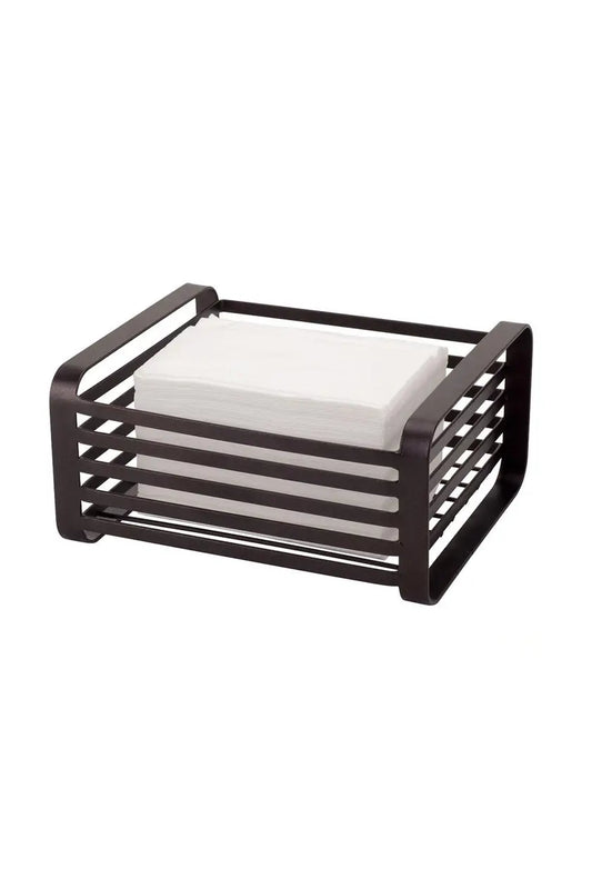 Distributeur de serviettes en métal plat noir Apollo