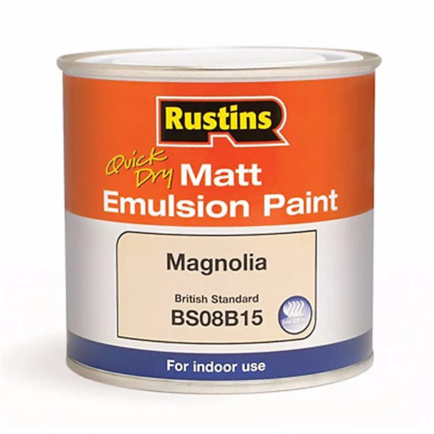 RUSTINS MATT EMULSION PAINT MAGNOLIA 250ml
