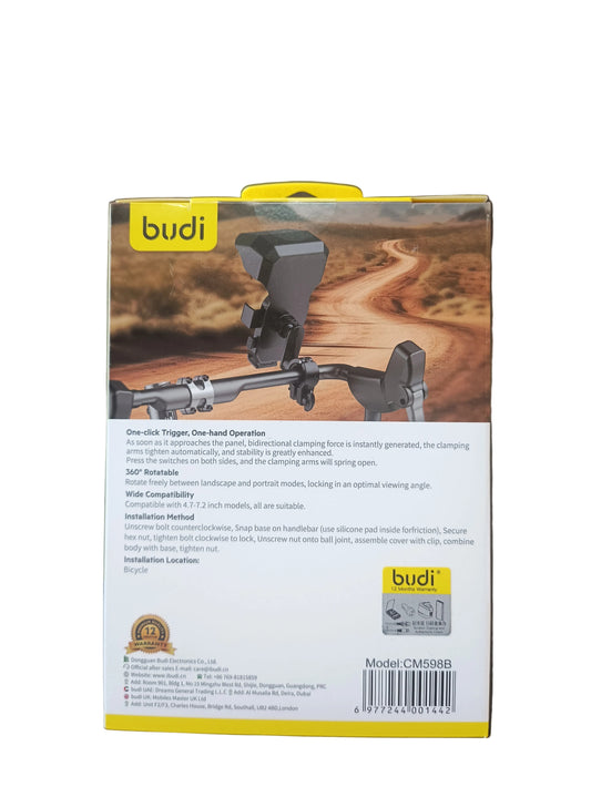 Budi Auto Clamping Handlebar Style Bike Holder Shield From Sun & Rain