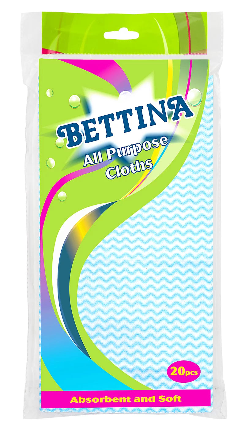 BETTINA SOFT ABSORBENT ALL PURPOSE CLOTHS 20PC