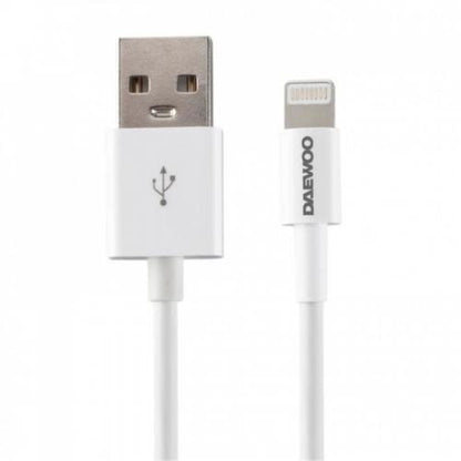 Daewoo Lightening USB To 8 Pin Fast Charge Cable White 3Mtr