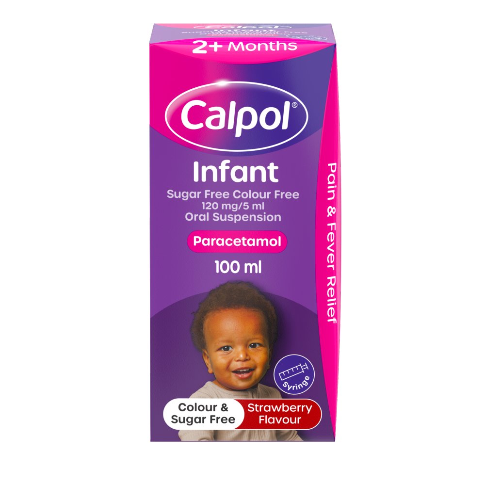 Calpol Infant Sugar & Colour-Free Oral Suspension 2+ Months 100ml