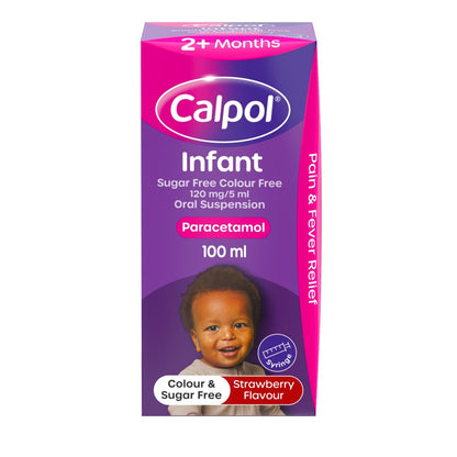 Calpol Infant Sugar & Colour-Free Oral Suspension 2+ Months 100ml