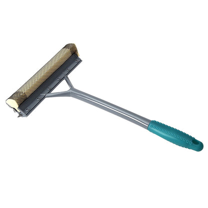 JVL Car Care Cleaning Range, Window Squeegee with Sponge, Plastic and Rubber, Teal and Grey