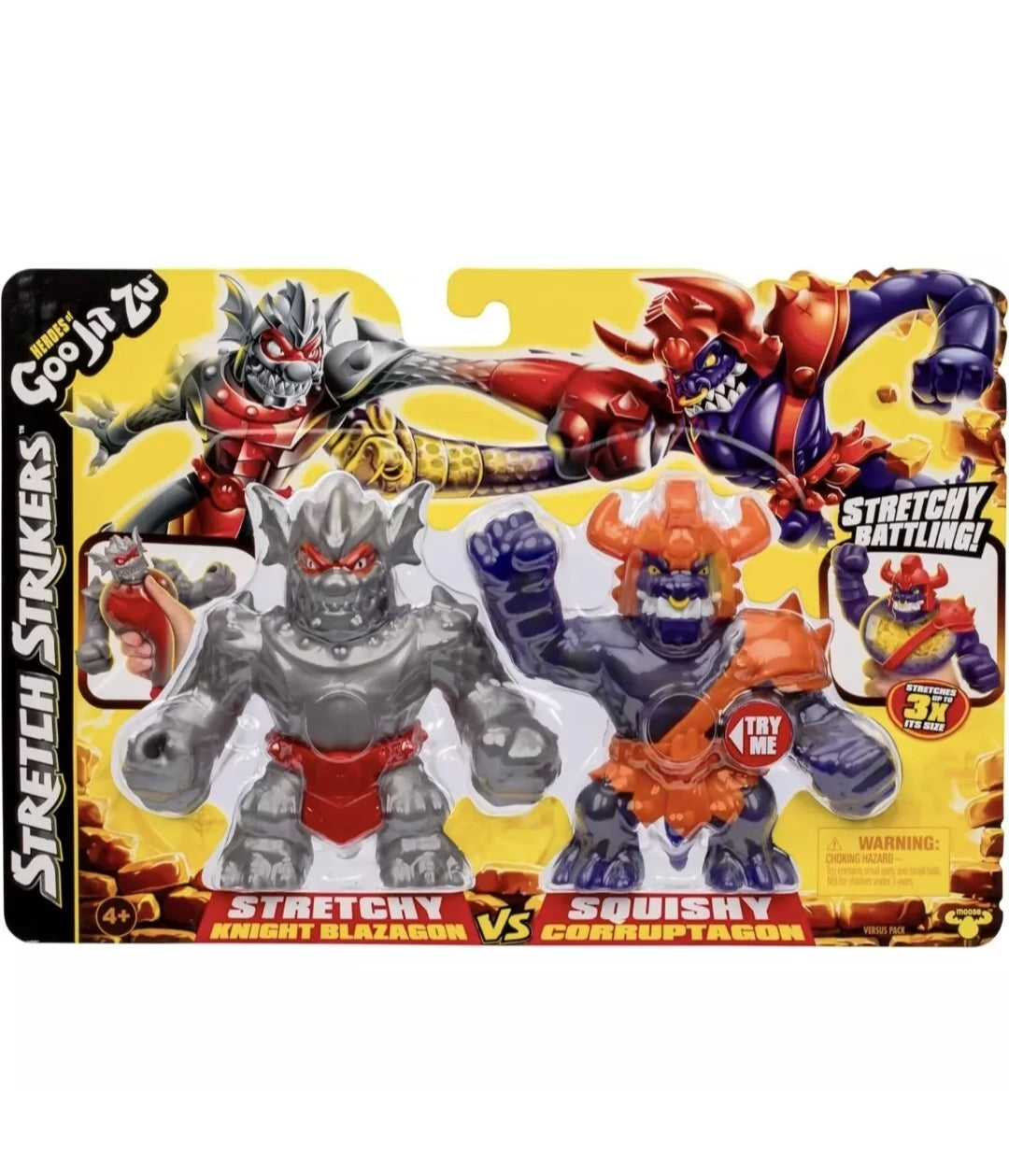 Heroes of Goo Jit Zu - Stretch Strikers - Knight Blazagon contre Corruptagon