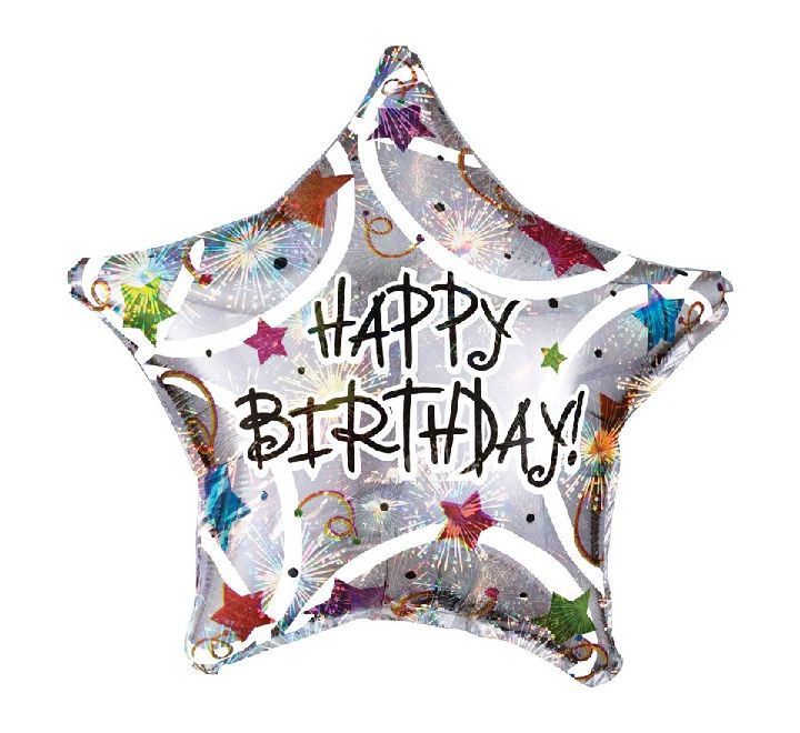 18IIN HAPPY BIRTHDAY STARS FOIL