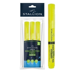 Surligneurs, jaune, paq. de 3