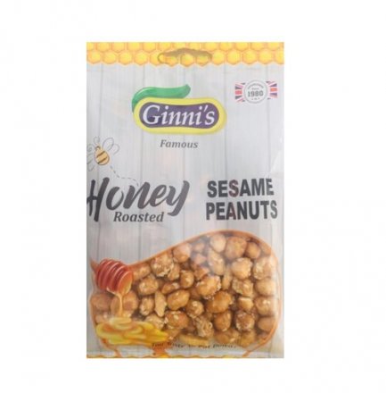 Cacahuètes enrobées de sésame grillé au miel Ginni - 90 grammes