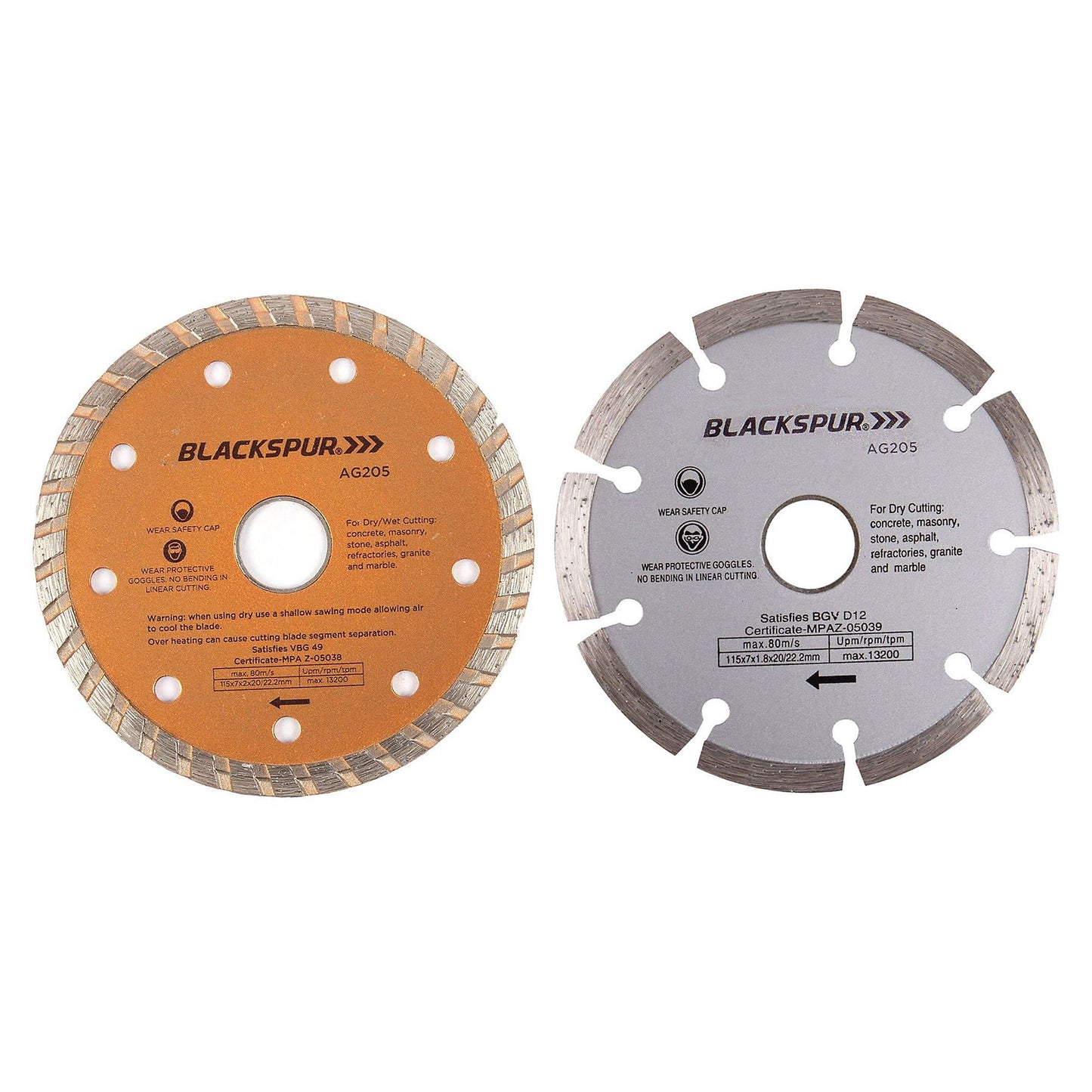 DISQUE DE COUPE DIAMANTÉ BLACKSPUR, LOT DE 2