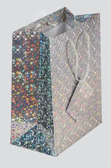 GIFT BAG HOLOGRAPHIC MEDIUM Assorted colors