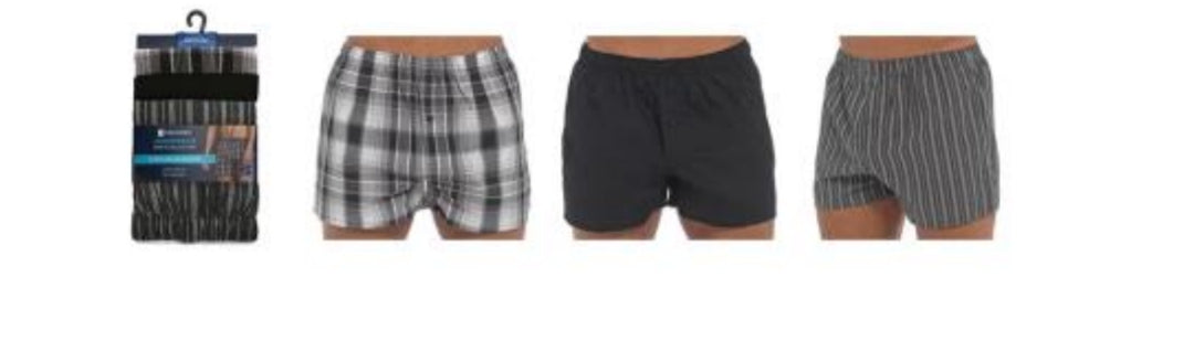 Men's 3pk (Check) Woven Boxer Shorts