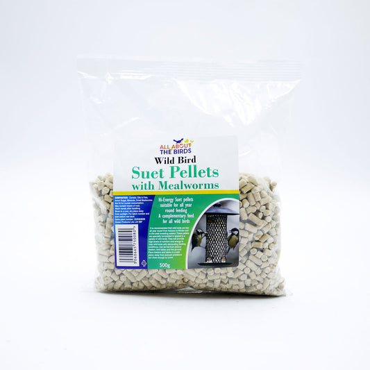 WILD BIRD SUET PELLETS MEALWORM 500g