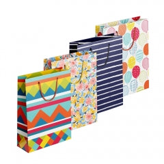 Colourful Patterned Giftbag Medium, 18x23x10cm