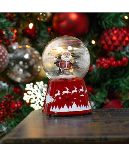 Christmas Snow Globe Santa Musical LED Light Battery Operated Xmas Ornament