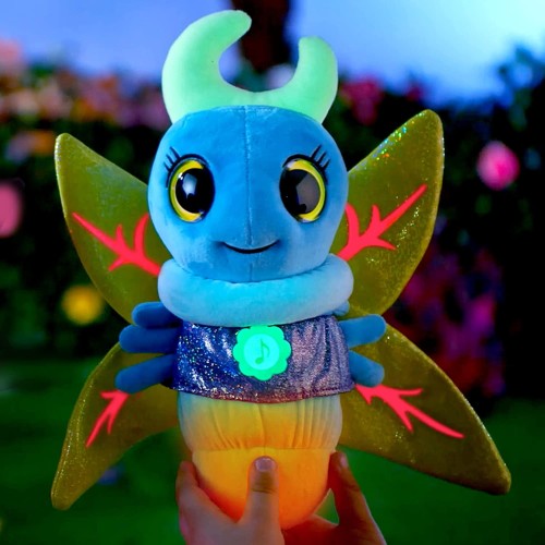 Glowies Firelfies Toddler Sleep Aid Gift Nightlight BLUE Soft Plush Toy
