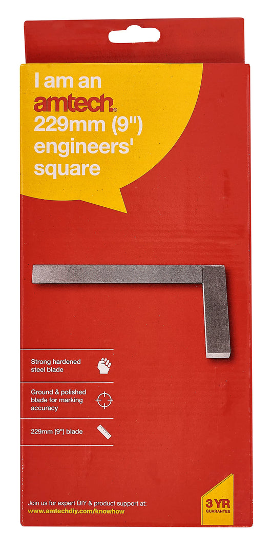 AMTECH 229mm (9”) ENGINEERS’ SQUARE