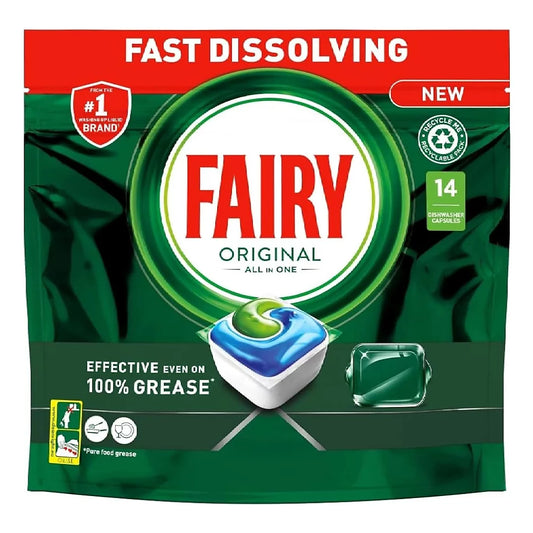 Tablettes Lave-Vaisselle Tout-en-Un Fairy Original, 14 Capsules