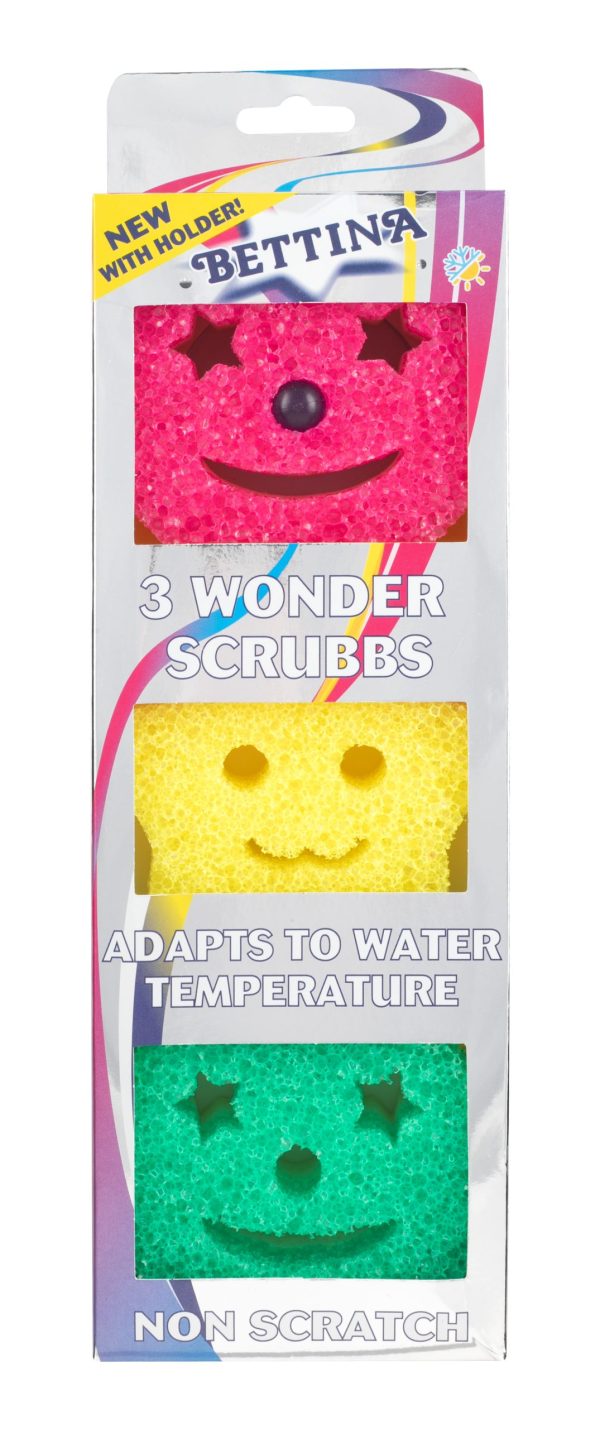 Bettina 3pc Wonder Scrubbs + Holder