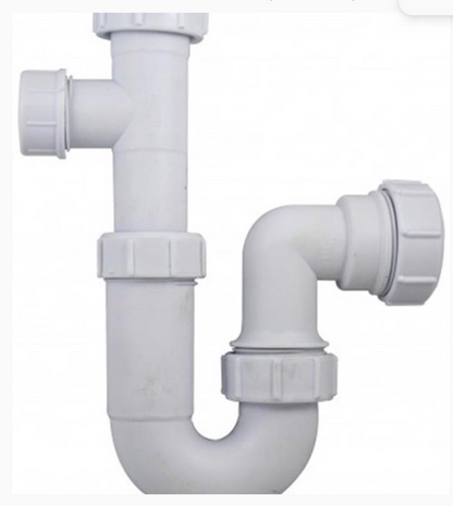 4535 FP340700 1 1/4 (32 mm) Siphon en P réglable avec buse d'entrée -