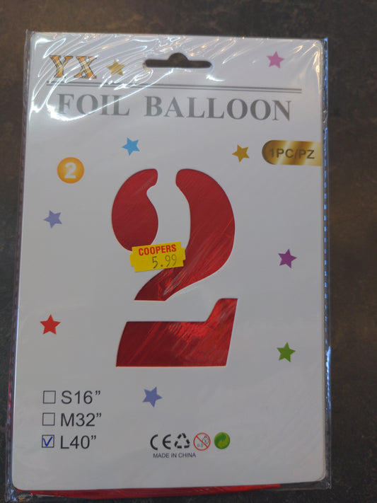 Grand ballon géant rouge en aluminium, hélium/air, 101 cm