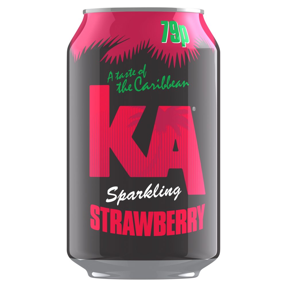 KA Strawberry Sparkling Soft Drink Can 330ml PM 79p