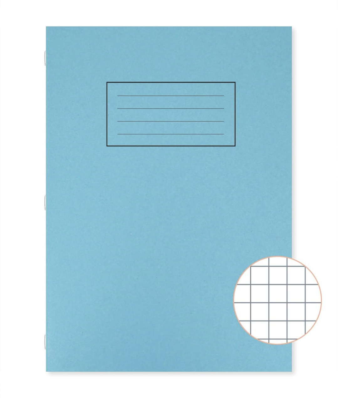 Cahier d'exercices Silvine A4 - Bleu. Quadrillé 7 mm, 80 pages