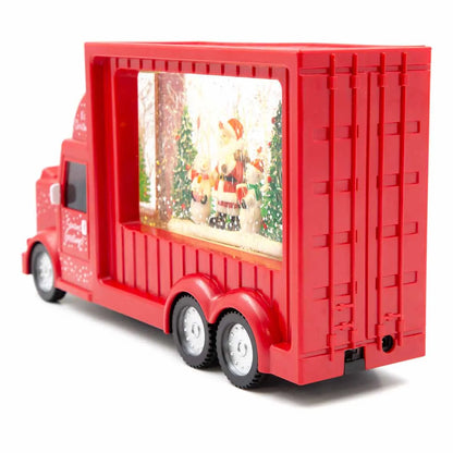 The Christmas Workshop Christmas Red Truck With LED Spinning Glitter