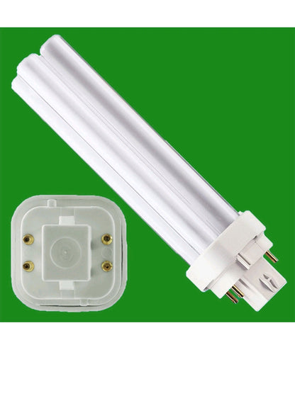 Ampoule fluocompacte 18W GE G24q-2, 4 broches, 4000K, faible consommation, Biax D/E 840