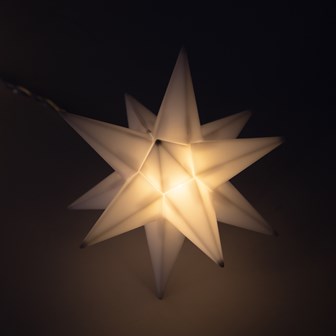 Christmas Workshop 3D Star V Shape Curtain Lights - Warm White