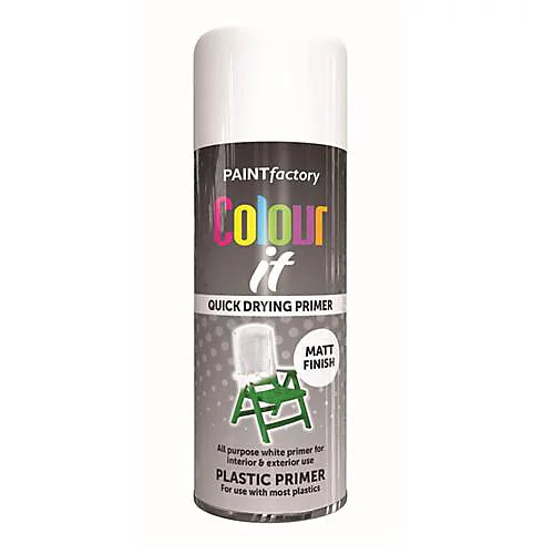 Peinture Primaire Plastique Mat Blanc 400ml