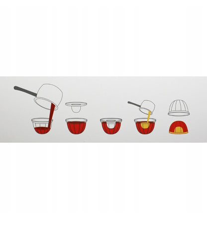 BRANQ FLORIS 3X COLOURED CONTAINER FOR JELLIES AND COLD DESSERTS