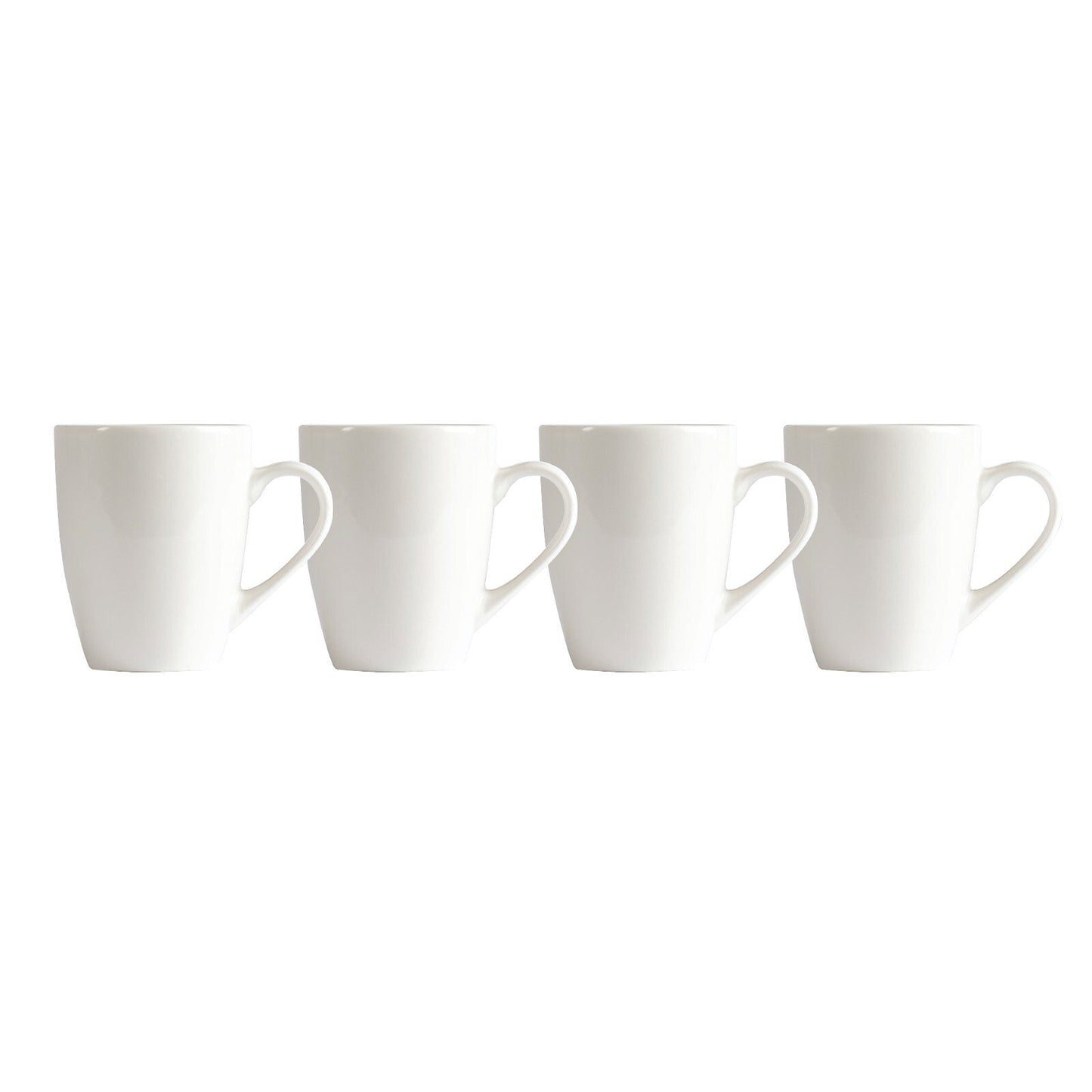 Carnaby Islington White Porcelain Mugs Set of 4 Ceramic Coffee & Tea Kitchen Mug Gift Sets