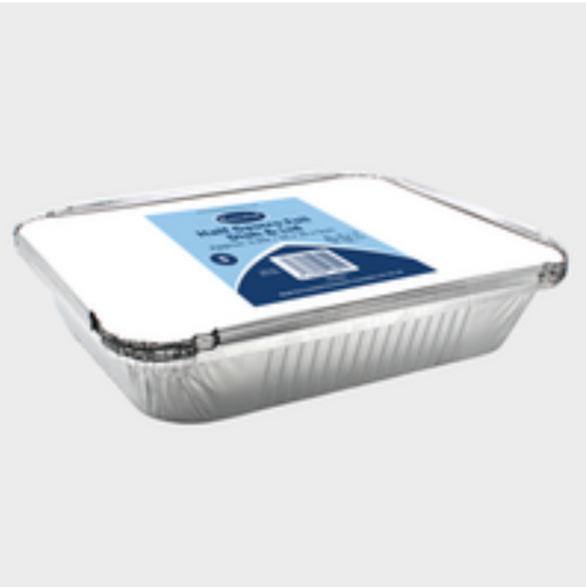 Plat demi-gastro essentiel, paquet de 5, avec couvercles