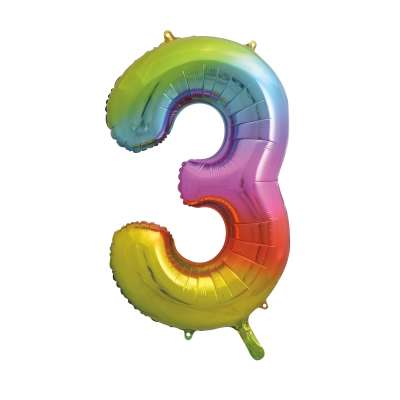 Giant No 3 Helium/ Air Foil Balloon 34 in