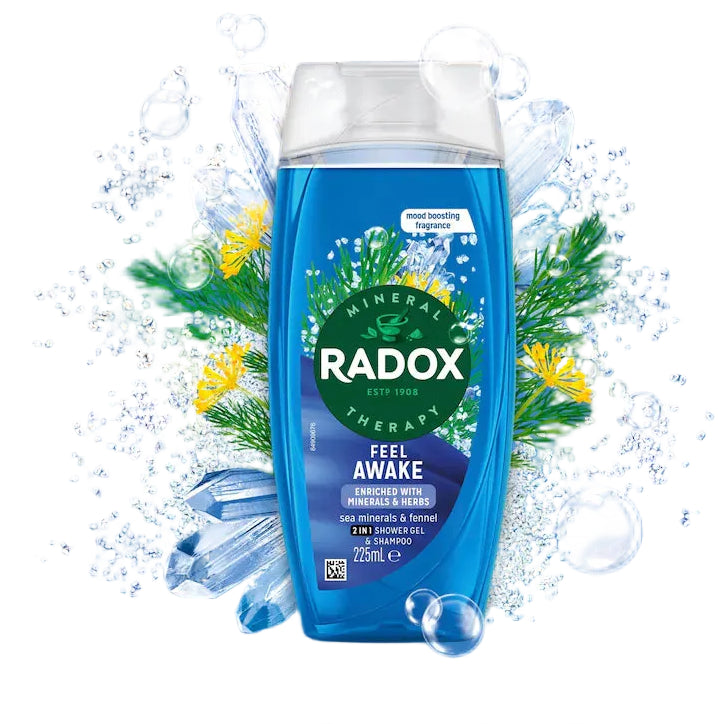 Radox Minéraux Marins Gel Douche Éveil 2-en-1 Corps et Cheveux 225ml