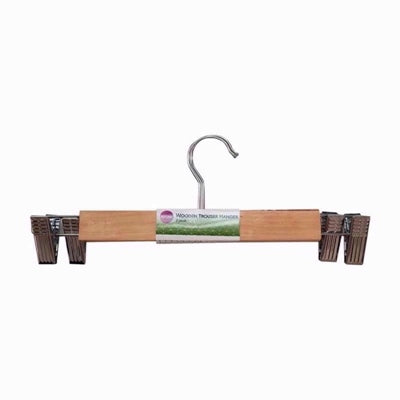 Adorn Wooden Trouser Hangers Non Slip Clothes