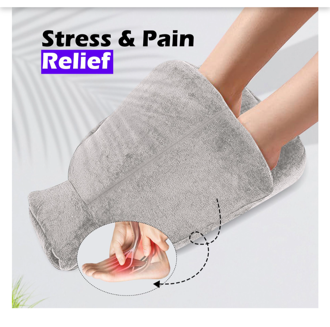 SlumberzzZ. Silver Fleece 2L Hot Water Bottle Feet Warmer