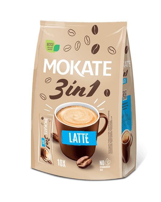 Mokate 3 in 1 Latte Roasted Coffee Sachets