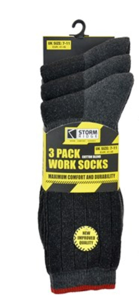 Chaussettes de travail lot de 3 pour hommes