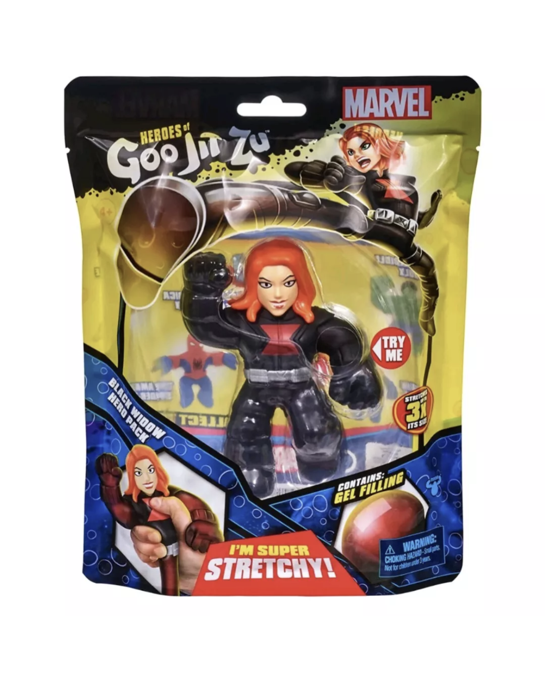 Marvel Superhero S5 - Black Widow Heroes of Goo Jit Zu Stretchy and Squishy Toy