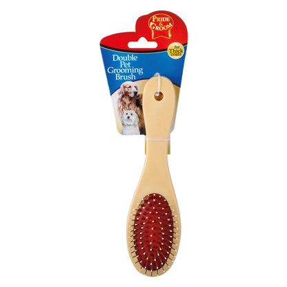 Brosse de toilettage double face Pride & Groom pour animaux de compagnie
