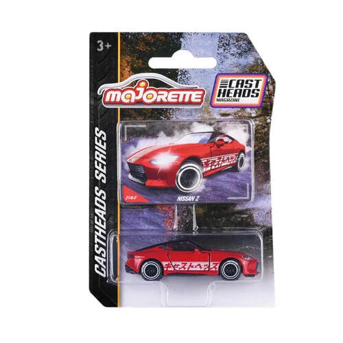 Majorette Nissan Z 400 Castheads Series Red 1:58 (3") Package with Card